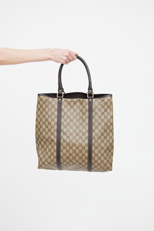 Gucci Brown Tall Front Pocket Tote Bag
