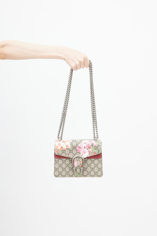 Gucci Brown & Burgundy Mini Dionysus Bloom Crossbody Bag