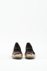 Gucci Brown Coated Canvas GG Pump