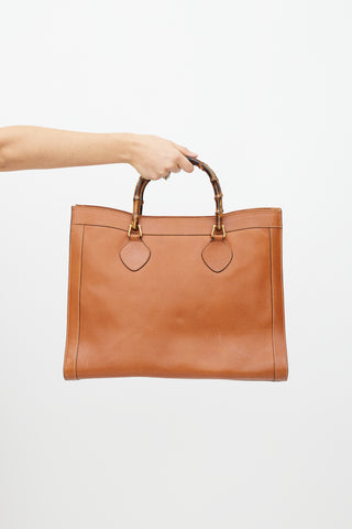 Gucci Brown Diana Bamboo Leather Tote