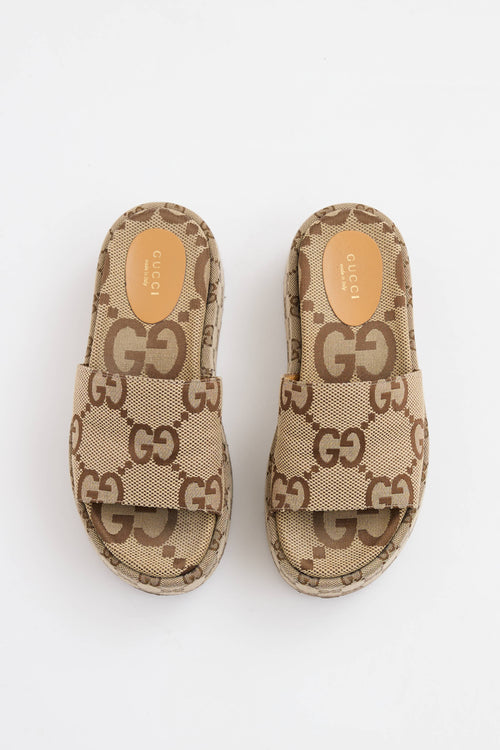Gucci Maxi GG Platform Slide