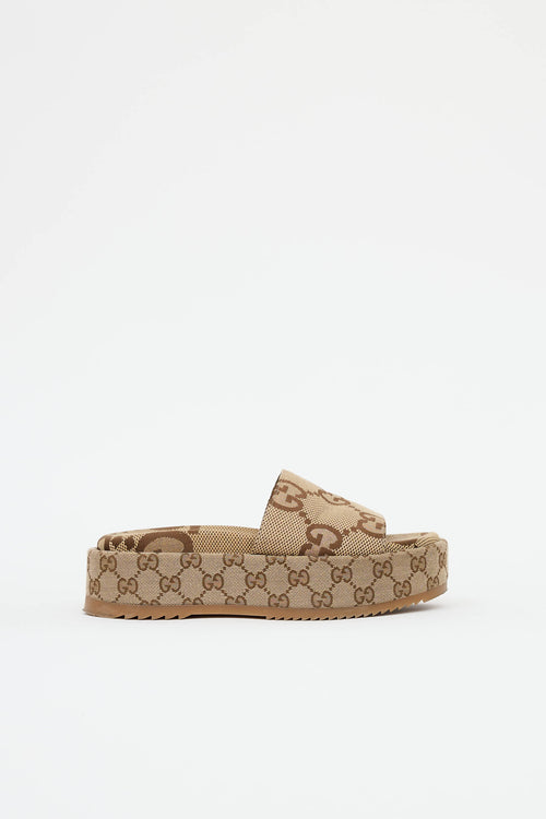 Gucci Maxi GG Platform Slide