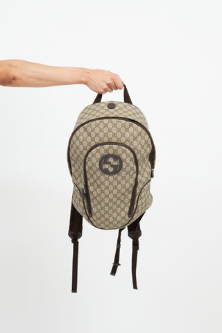 Gucci Brown GG Plus Monogram Backpack