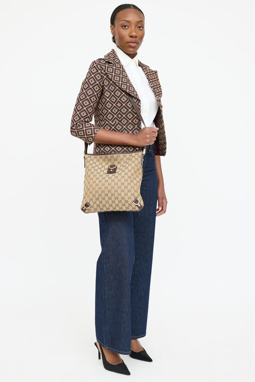 Gucci Canvas Abbey Crossbody Bag