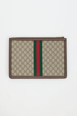 Gucci Brown GG Supreme Canvas Ophidia Pouch