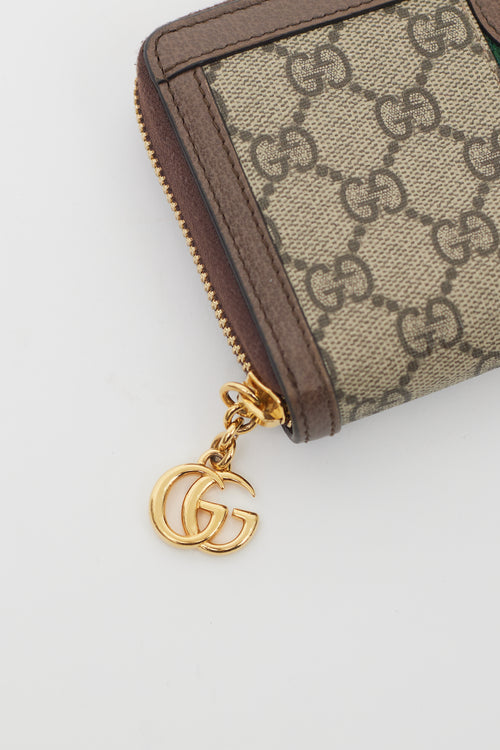 Gucci Brown & Multi GG Supreme Ophidia Wallet