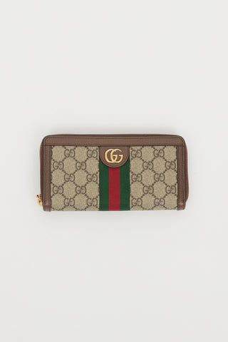 Gucci Brown & Multi GG Supreme Ophidia Wallet