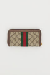 Gucci Brown & Multi GG Supreme Ophidia Wallet