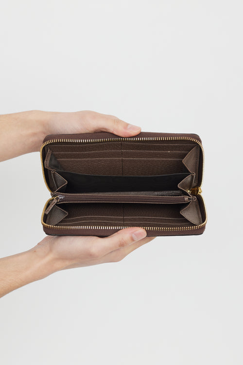 Gucci Brown & Multi GG Supreme Ophidia Wallet