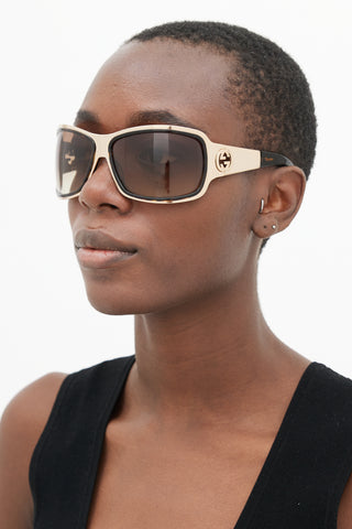Gucci Brown & Gold GG2754/S Rectangular Sunglasses