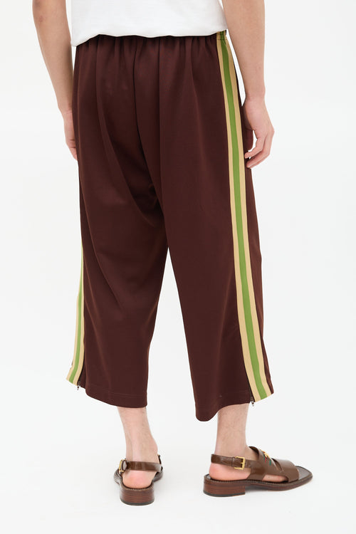 Gucci Brown & Green Striped Track Pant