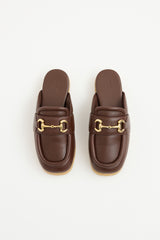 Gucci Leather Horsebit Mule