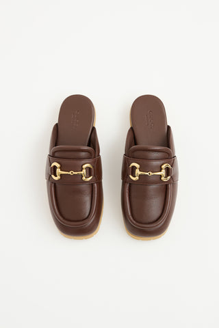 Gucci Leather Horsebit Mule