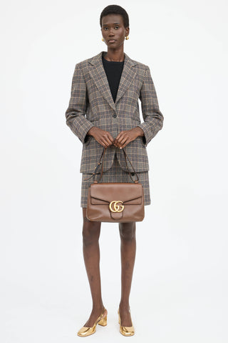 Gucci Leather GG Marmont Messenger Bag