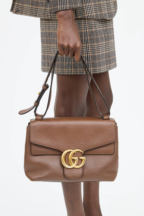 Gucci Leather GG Marmont Messenger Bag