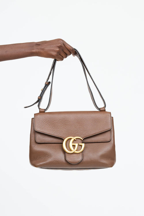 Gucci Leather GG Marmont Messenger Bag