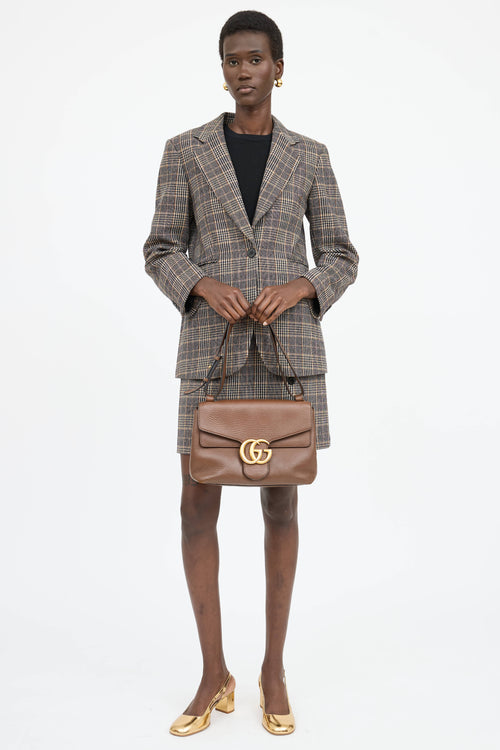 Gucci Leather GG Marmont Messenger Bag