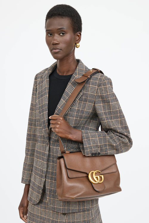 Gucci Leather GG Marmont Messenger Bag