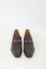 Gucci Brown Leather Hardware Loafer