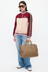 Gucci Brown Leather Large Bamboo Two Way Tote