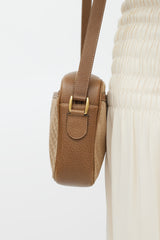 Gucci Brown Leather & Ophidia Crossbody Bag