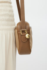 Gucci Brown Leather & Ophidia Crossbody Bag