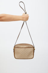 Gucci Brown Leather & Ophidia Crossbody Bag