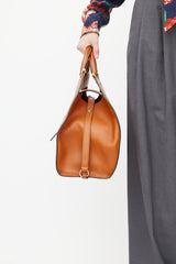 Gucci Brown & Gold Stirrup Leather Bag