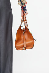 Gucci Brown & Gold Stirrup Leather Bag