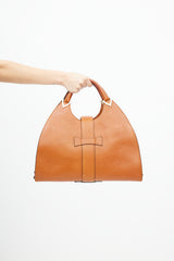 Gucci Brown & Gold Stirrup Leather Bag