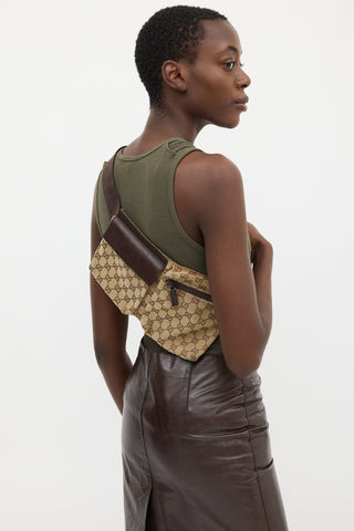 Gucci Brown Monogram Belt Bag