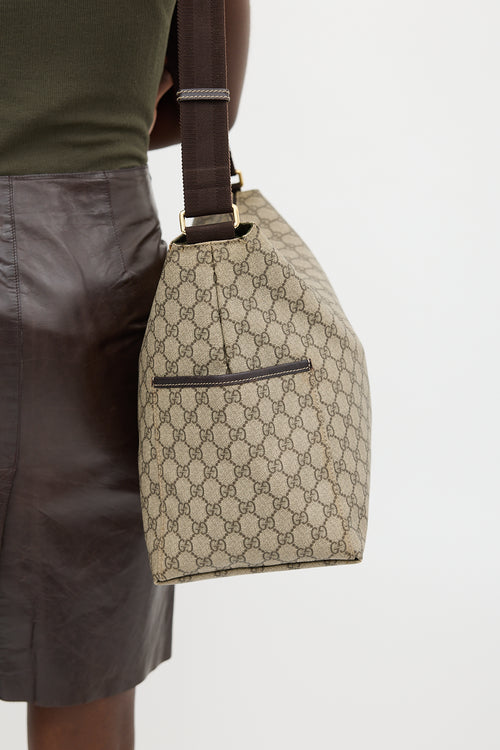 Gucci Brown Monogram Diaper Tote Bag