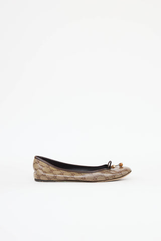 Gucci GG Crystal Canvas Flat