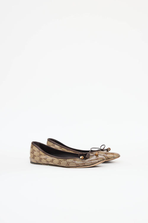 Gucci GG Crystal Canvas Flat