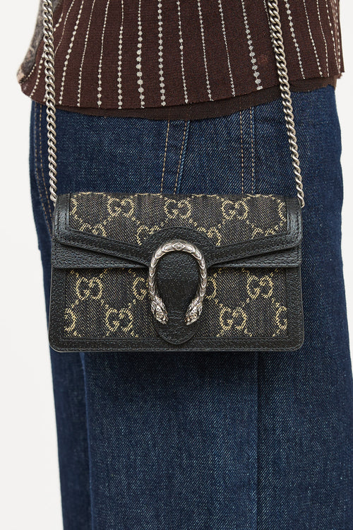 Gucci Denim Super Mini Dionysus Bag