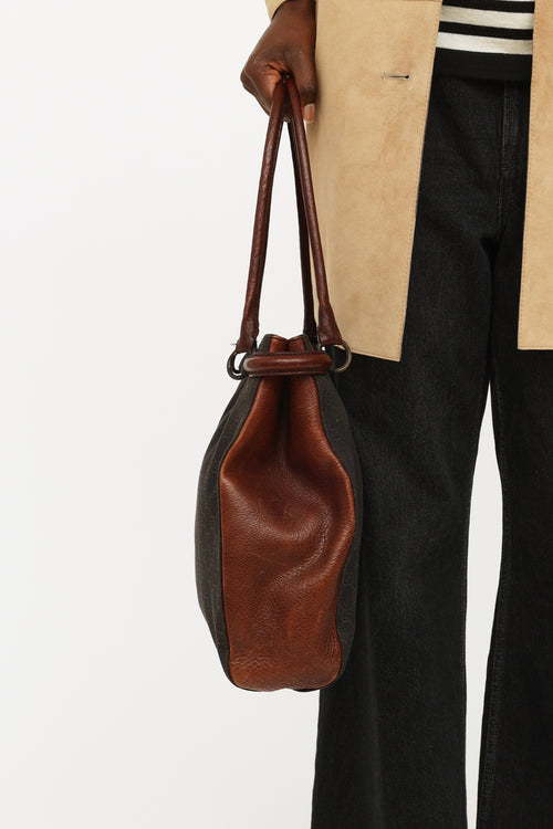 Gucci Brown GG Canvas Horsebit Tote Bag
