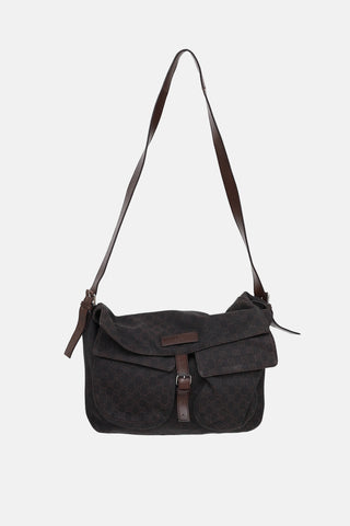 C. 2000s Denim Monogram Messenger Bag