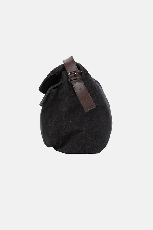 C. 2000s Denim Monogram Messenger Bag