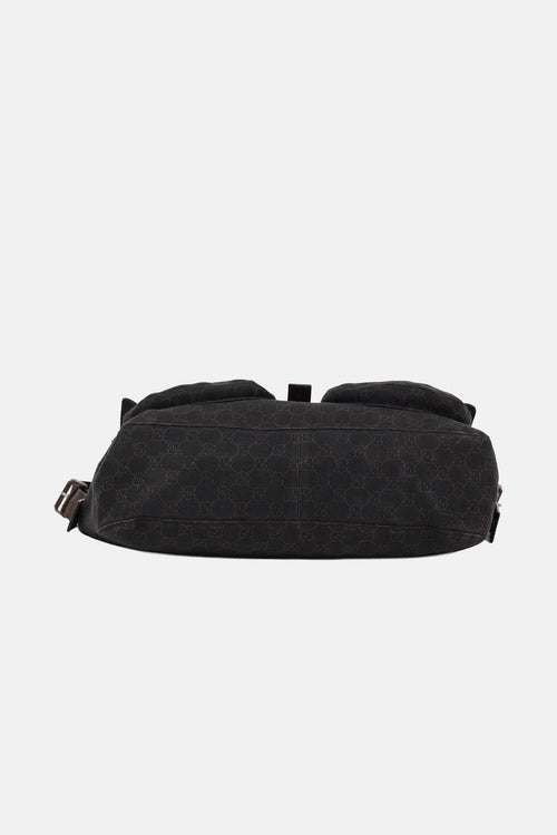 C. 2000s Denim Monogram Messenger Bag