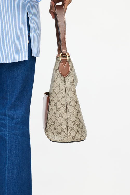 Gucci Brown Monogram Pocket Bag