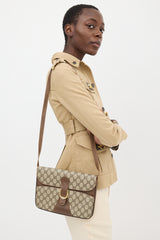 Gucci Brown Monogram Shoulder Bag