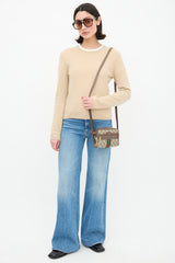 Gucci Brown & Multi GG Supreme Ophidia Mini Crossbody Bag