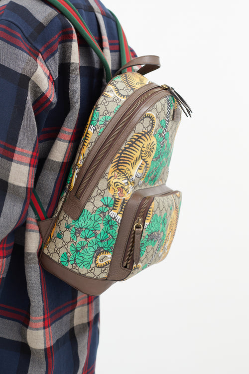 Gucci Brown & Multicolour Bengal Monogram Backpack