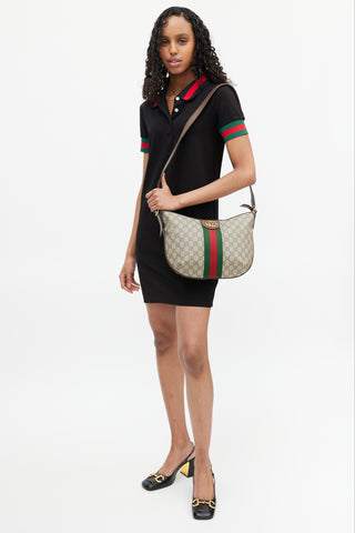 Gucci Brown & Multicolour GG Supreme Ophelia Monogram Bag