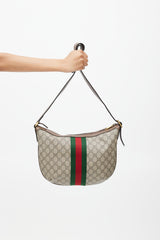 Gucci Brown & Multicolour GG Supreme Ophelia Monogram Bag