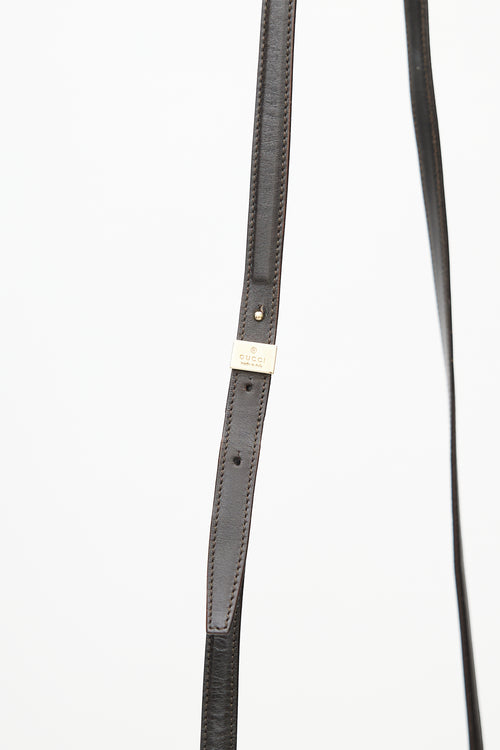 Gucci Brown & Multicolour Web Mini Striped Bag
