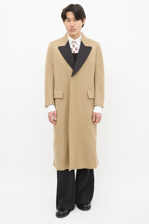 Gucci Brown & Multicolour Wool Cape Coat