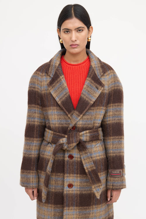 Gucci Wool Plaid Coat