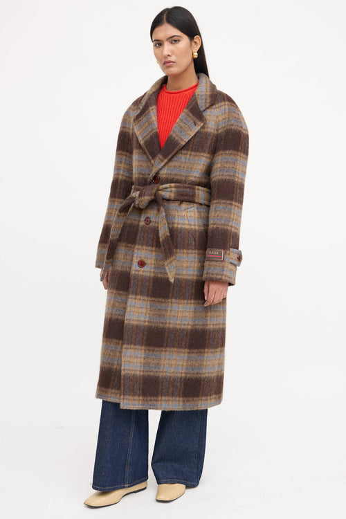 Gucci Wool Plaid Coat