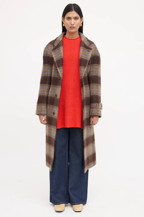 Gucci Wool Plaid Coat